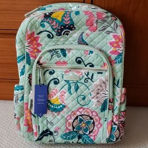 vera bradley mint flowers backpack